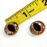 Steampunk Brown Dragon or Cat Glass Eyes