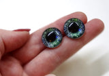 16mm Green and Blue Human Glass Eyes
