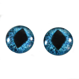 Bright Blue Cat Glass Eye