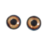 16mm brown dog glass eyes
