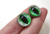 Green Cat Glass Eye