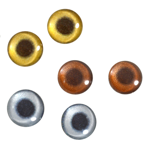 16mm metallic glass eyes