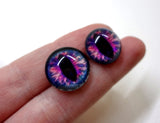 16mm Pink and Blue Fantasy Dragon Glass Eyes