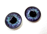 Purple and Teal Clockface Steampunk Glass Eyes