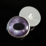 Sew On Buttons Purple Unicorn Glass Eyes