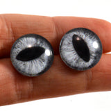16mm Silver Gray Cat Glass Eyes