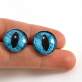 16mm Teal Cat Glass Eyes