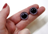 Wide Purple Glass Doll Eyes