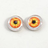 Orange and Yellow Human Glass Eyes with Whites