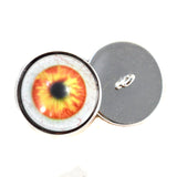 Sew On Buttons Yellow and Orange Spooky Glass Eyes