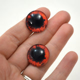 20mm Red and Black Vampire Scary Glass Eyes