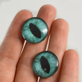 20mm Teal Cat Glass Eyes