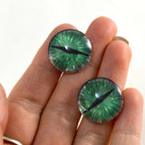 20mm Green and Gray Dragon Glass Eyes