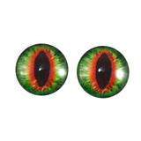 Green and Orange Dragon Glass Eyes