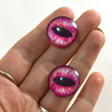 20mm Hot Pink Dragon or Cat Glass Eyes