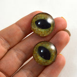 20mm realistic green and brown cat eyes