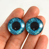 Bright Blue Human Glass Eyes