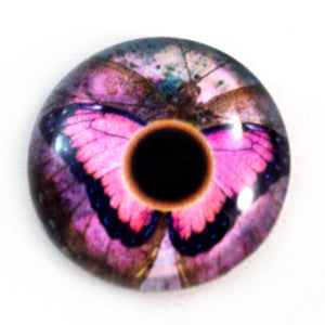 Pink Butterfly Glass Eye