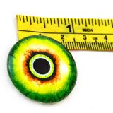 30mm  Green and Yellow Monster Glass Eye
