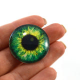 Bright Green Clockface Steampunk Glass Eye