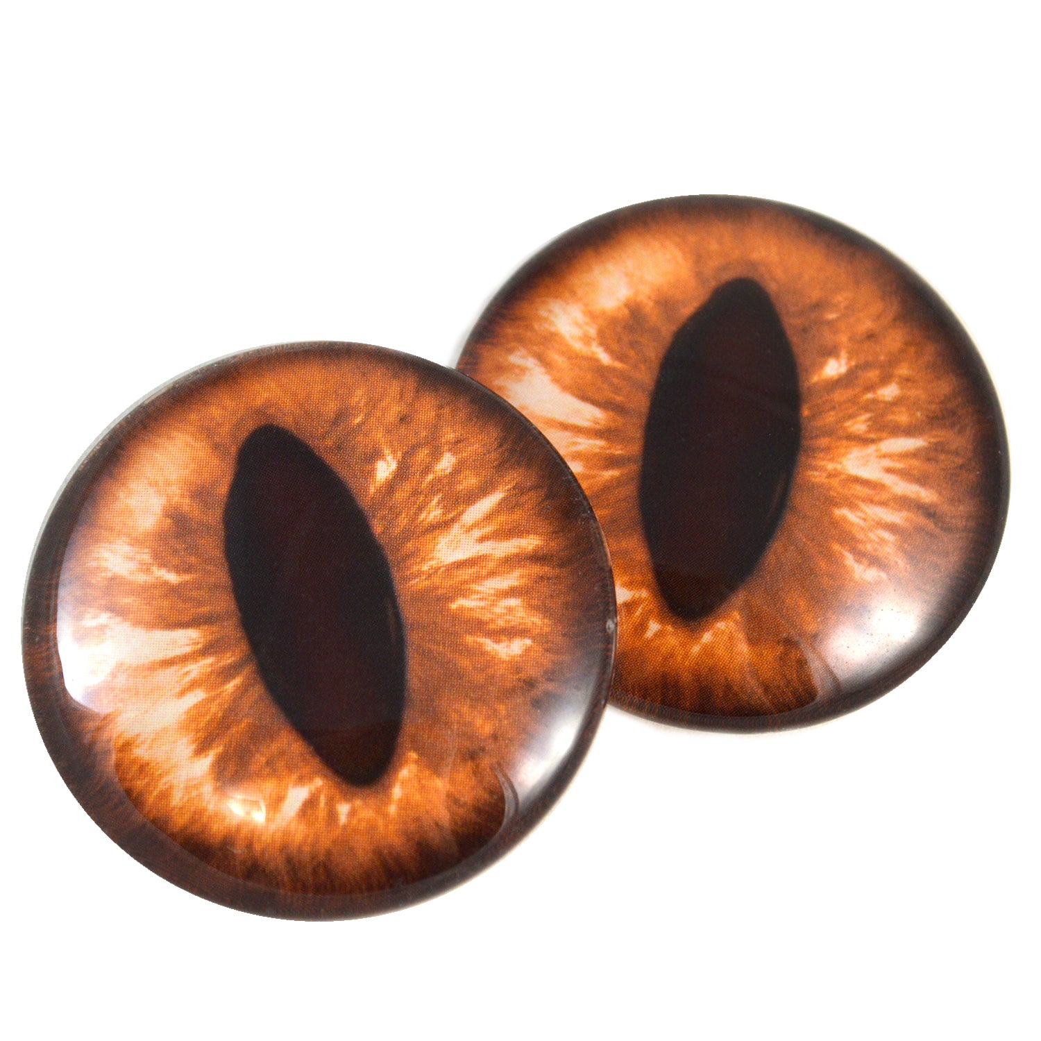 Realistic glass eyes, amber animal eyes for crafts (324)
