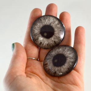 Black and White Gray Steampunk Glass Eyes