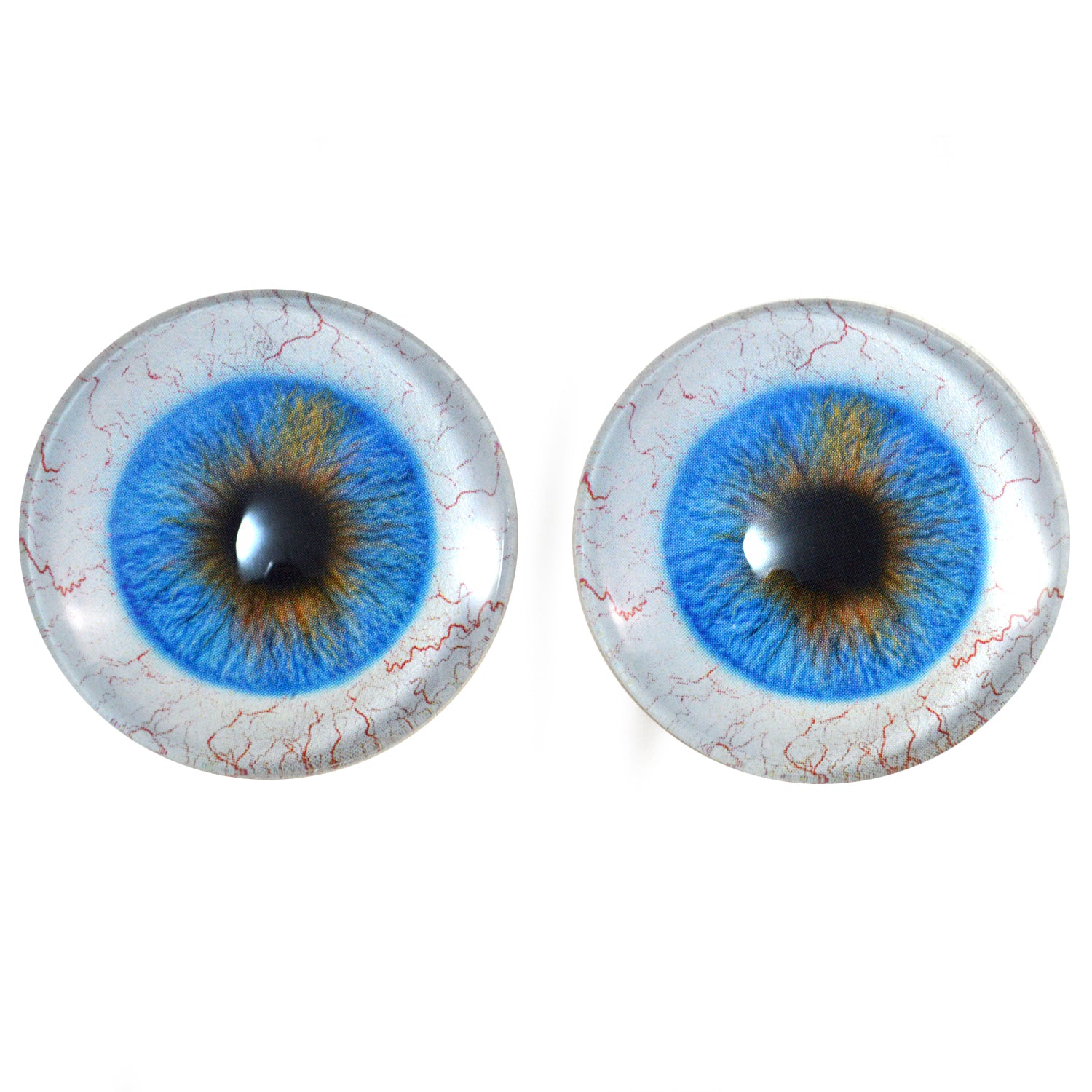 30mm Blue Glass Eye Human Design with Whites for Taxidermy Art  Dealer-made 14mm plaster glass eyes, blue gradation, doll eyes display picture 1