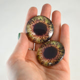 40mm Brown and Cream Human Glass Eyes