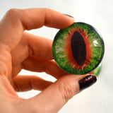 green and orange cat eye