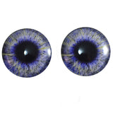 Purple Fantasy Glass Eyes with Yellow