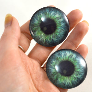 Teal Green Fantasy Human Glass Eyes