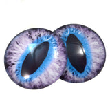 Purple and Blue Cat or Dragon Glass Eyes
