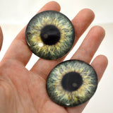 Olive Green Human Glass Eyes