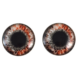 Red and Black Fantasy Glass Eye