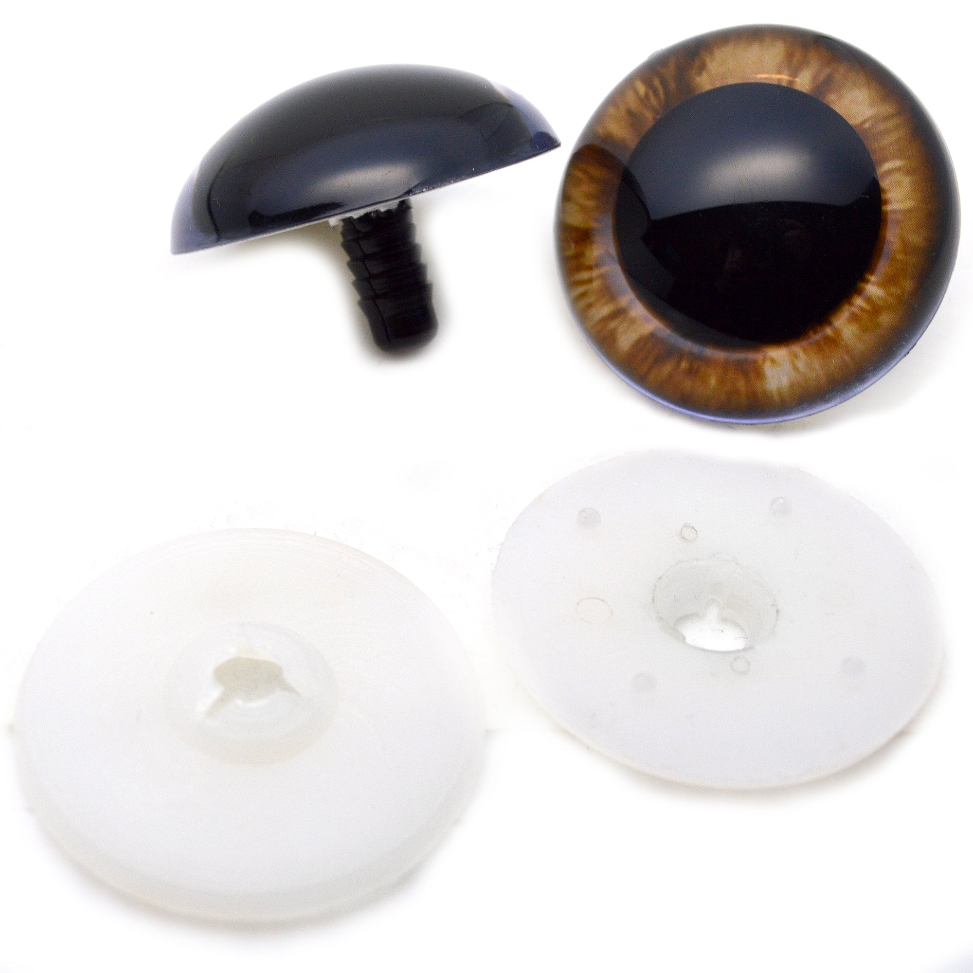 25 Pairs 6mm SOLID BLACK Amigurumi eyes, Plastic eyes, Safety eyes, Animal  Eyes, Round eyes