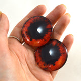 40mm Red and Black Vampire Scary Glass Eyes