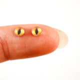 4mm Miniature Creamy Orange Cat Glass Eyes