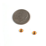 4mm Miniature Creamy Orange Cat Glass Eyes