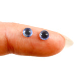 4mm Miniature Dark Blue Human Doll Glass Eyes