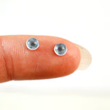 4mm Miniature Dark Teal Doll Glass Eyes