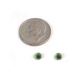 4mm Miniature Green Human Glass Eyes