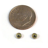 4mm Itty Bitty Olive Green Doll Glass Eyes