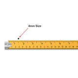 glass eye sizes on a ruler 