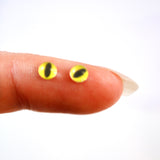 4mm Miniature Yellow Cat Glass Eyes