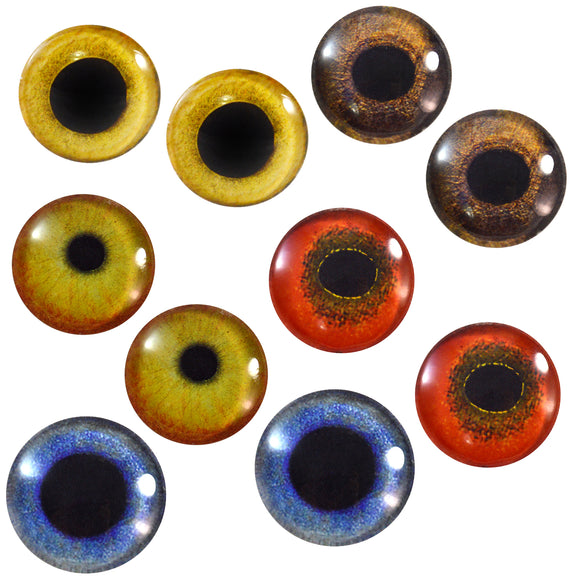 Red Moon Glass Cabochons – Handmade Glass Eyes