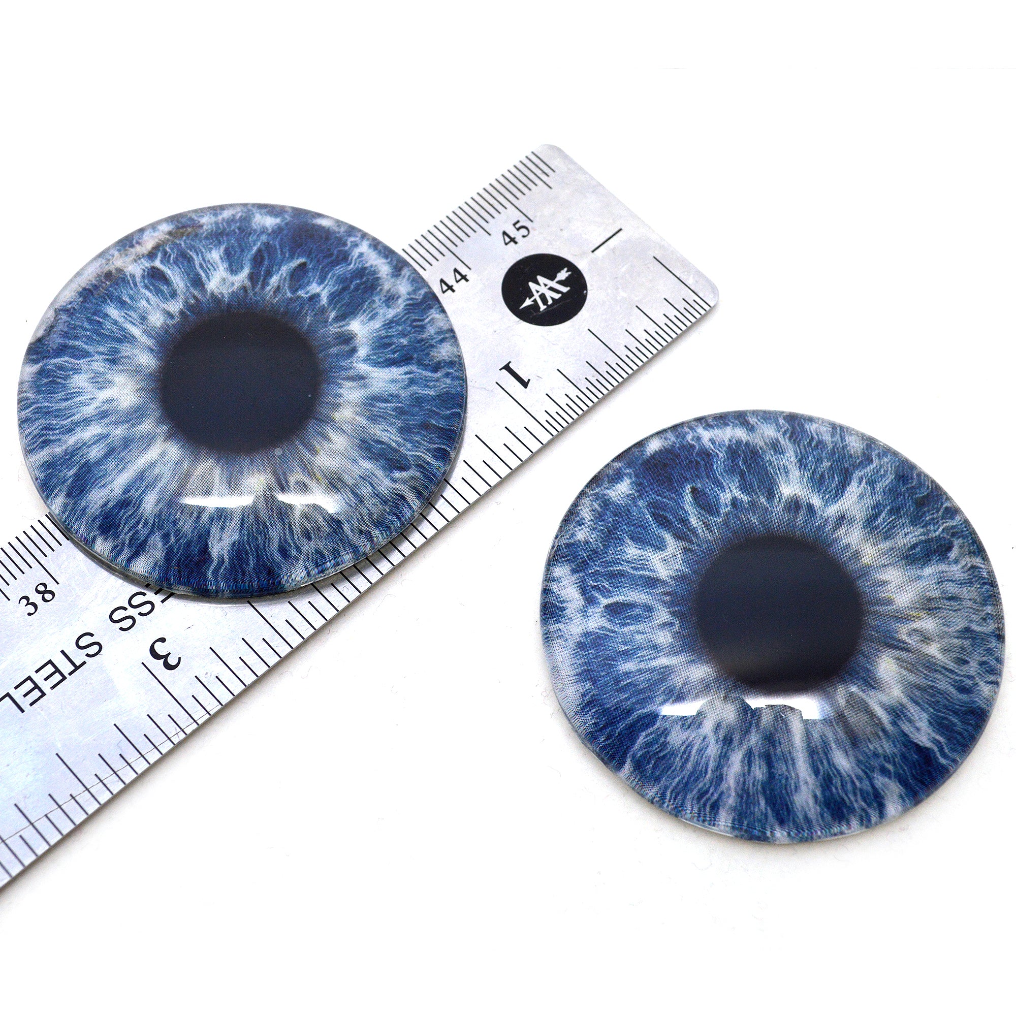Natural Light Baby Blue Human Inspired Glass Eyes – Handmade Glass