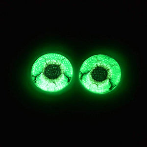 20mm Glow in the Dark Green Zombie Glass Eyes