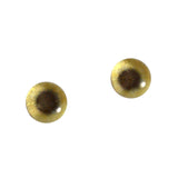 6mm gold metallic glass eye