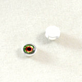 6mm Orange and Green Fantasy Doll Glass Eyes with Whites