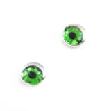 Small 6mm Intense Green Doll Glass Eyes with Whites